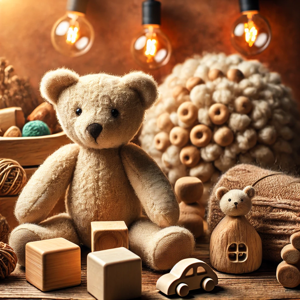 Eco-friendly sustainable toys made from natural materials